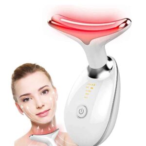 LED Skin Tightening Neck & Face Massager – 3 Light Modes